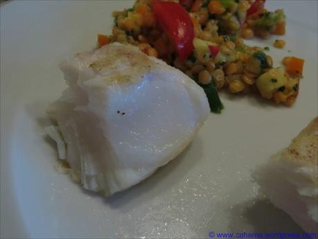 Filet vom weißen Heilbutt – gebraten Filet vom weißen Heilbutt – gebraten