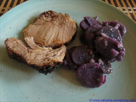 Bayrischer Kartoffelsalat, ganz in „blau“ Bayrischer Kartoffelsalat, ganz in „blau“