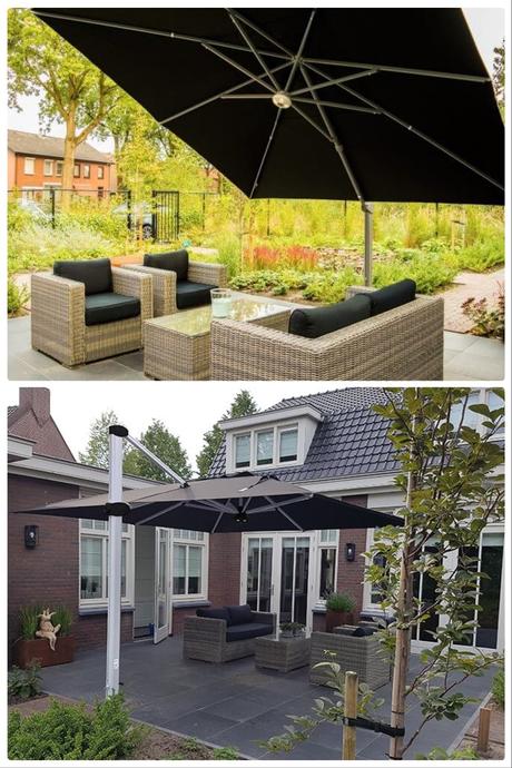 Sonnenschutz für Terrasse Balkon und Garten mit Solero Ampelschirm Sonnenschirm