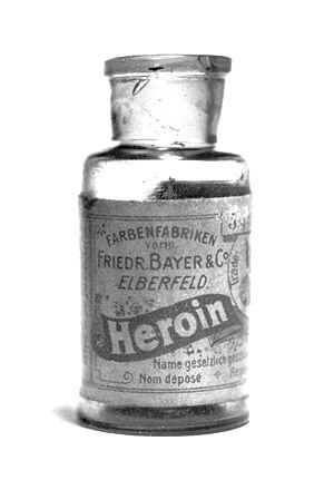 Pre-war Bayer heroin bottle, originally contai...