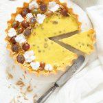 Fruchtige Stachelbeertarte mit Skyr-Schmand-Guss Fruchtige Stachelbeertarte mit Skyr-Schmand-Guss