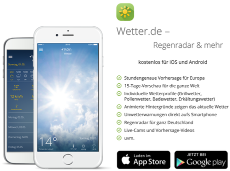 Die besten Wetter Apps für Laufen, Radfahren und Outdoor-Sport für iOS und Android