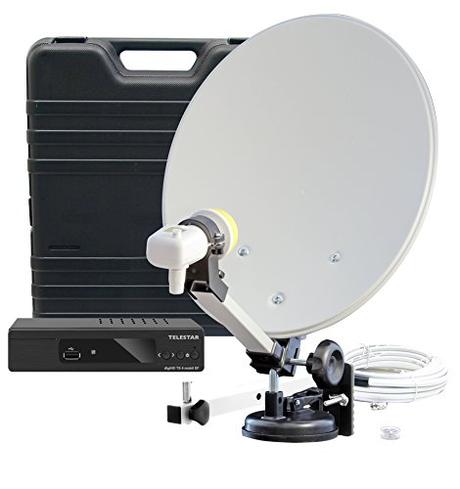 Mobile Sat-Anlage Test 2019 | Vergleich der besten mobilen Sat-Anlagen Telestar 5103326 HDTV SAT Camping-Satellite-Anlage mit digiHD TS 4 Mobil EF schwarz