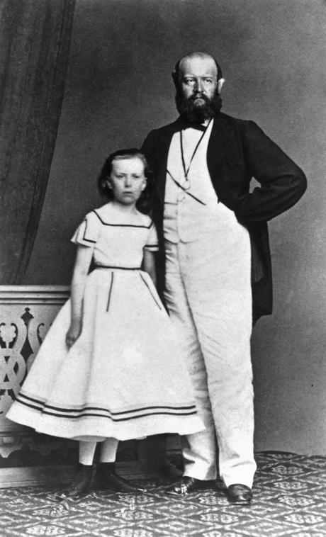 Lydia Escher mit ihrem Vater Alfred. Das Foto ist um 1869 entstanden. Foto: Privatarchive, Privatsammlungen