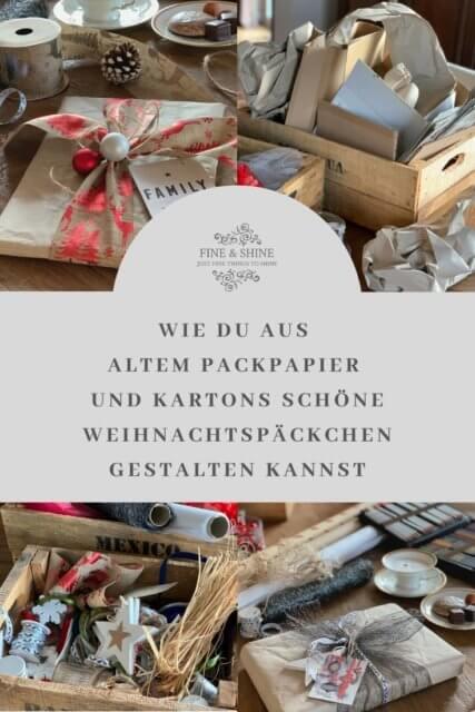 Wie du aus altem Packpapier schöne Weihnachtspäckchen gestalten kannst