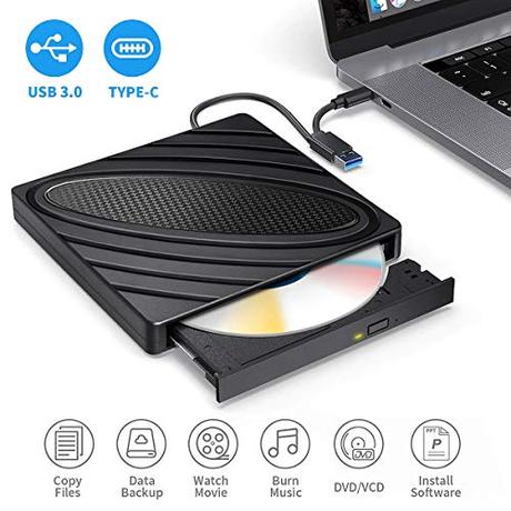 Laptop mit CD / DVD / Brenner Laufwerk usb externer dvd player