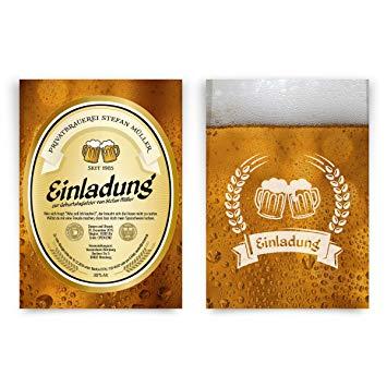 Einladungskarten Geburtstag Bierkrug