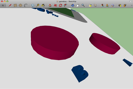 Ein GameBoy in Google SketchUp modelliert