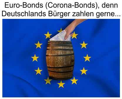 Die Verallgemeinerung aller Schulden der EURO-Staaten, auch dies macht Corona möglich…