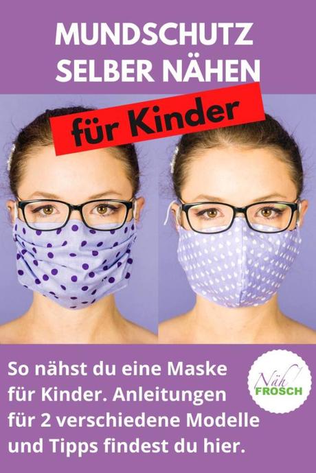 Mundschutz Maske für Kinder nähen