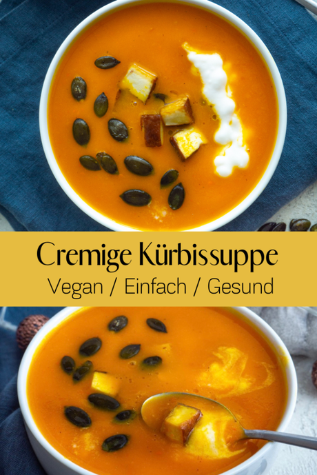 Cremige Kürbissuppe mit Kokosmilch Cremige Kürbissuppe mit Kokosmilch