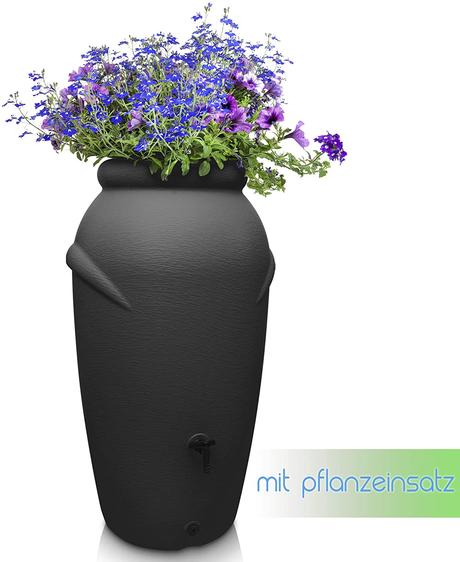 3 Regentonnen für eine Bewässerung des Gartens mit Regenwasser YourCasa Regentonne