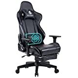 Beste Gaming-Stühle mit Fußstütze KILLABEE Gaming Stuhl Computerspiel Stuhl mit Fußstütze Racing...