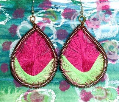 Peruvian Thread Art Earrings Peruvian Thread Art Earrings
