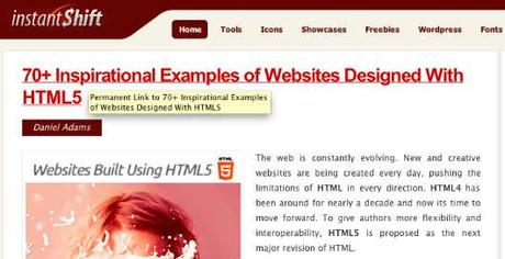 ishift html5 Riesen Showcase an HTML5 Websites
