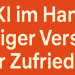 Mit KI im Handwerk: Weniger Verschwendung, mehr Zufriedenheit Text Ki im Handwerk: Weniger Verschwendung, mehr Zufriedenheit auf farbigem Hintergrund