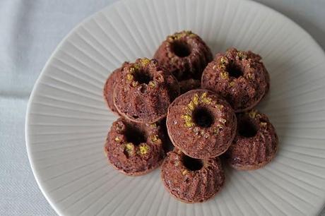 Mini kouglofs aux chocolat avec pistaches