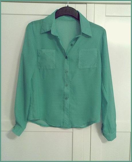 Green Sheer Blouse.