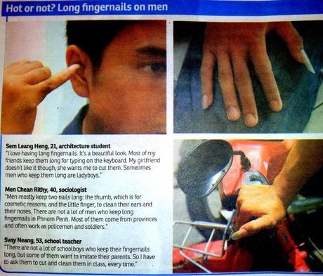 Lange Fingernägel bei Männern.