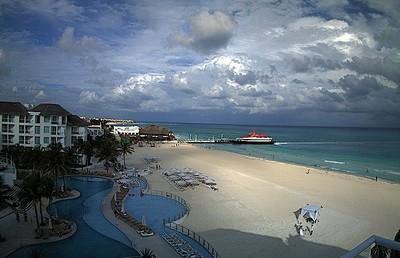 Nanu, wo ist denn Cancún? - Schlechtwettergebiet vor Riviera Maya auf Yucatán, Cozumel, Yucatán, Playa del Carmen, Cancún, Mexiko, Wettervorhersage Wetter, aktuell, Satellitenbild Satellitenbilder, Radar Doppler Radar, Oktober, 2011, 