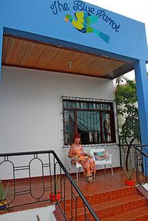 Barbara runs the blue parrot in Bahia de Caráquez