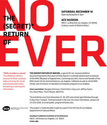 The (secret) return of Peter Noever / Participation