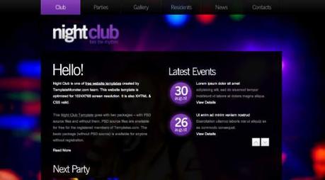 nightclub 10 aktuelle und kostenlose HTML5 & CSS3 Website Templates