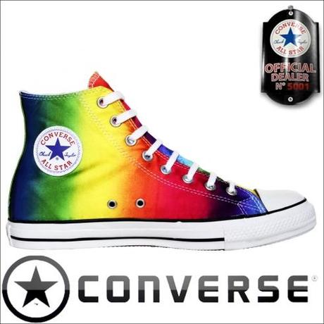 Converse Schuhe Chuck Taylor All Star Chucks 105447 Multi Color Rainbow HI Gay