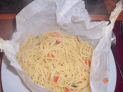 Spaghetti en foil