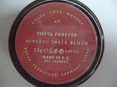 Review | ZOEVA Mineral Sheer Blush | Fiesta Forever