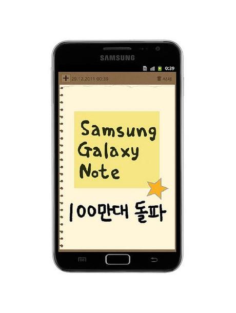 Samsung Galaxy Note 1 Million mal ausgeliefert.