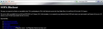 SOPA-Blackout bei identi.ca und der englischen Wikipedia