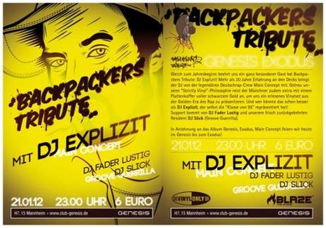 Backpackers Tribute mit DJ Explizit (21.01.2012)