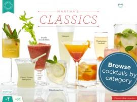 Martha Stewart Cocktails –  die kühlende Mixtur für das heiße Faschingswochenende auf dem iPad