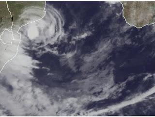 Zyklon IRINA kommt als schwacher Tropischer Sturm bei Mosambik und Südafrika an, Irina, Afrika, aktuell, Vorhersage Forecast Prognose, März, 2012, Satellitenbild Satellitenbilder, Indischer Ozean Indik, Zyklonsaison Südwest-Indik, 