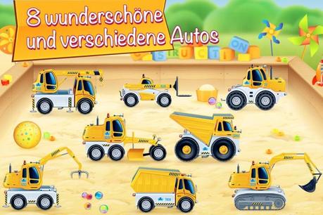 Autos im Sandkasten: Aufbausimulation für Kinder ab 1