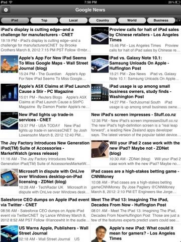 GNews – Google News for iPhone and iPad
