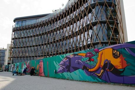 Streetart: „Wand am Meer“ im Rostocker Stadthafen