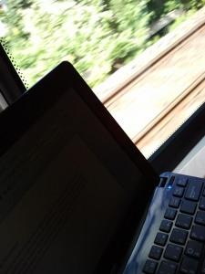 Schreiben im Zug