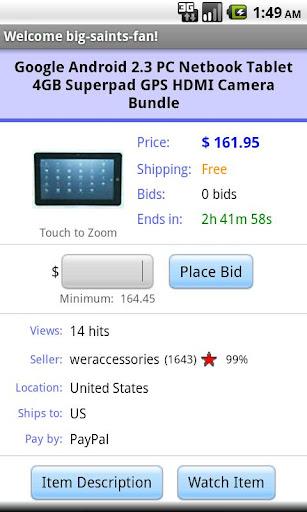 Pkt Auctions eBay – Kostenlose App für die komplette Einkaufsverwaltung der eigenen Auktionen