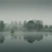 Teich im Nebel auf dem Golfplatz Seppensen (1)