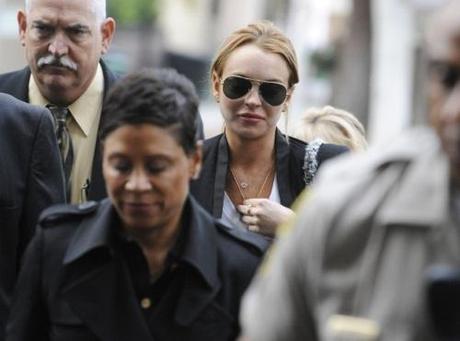 Actress Lindsay Lohan arrives for a hearing at the courthouse in Beverly Hills, California on October 22, 2010.   UPI Photo/ Phil McCarten Photo via Newscom