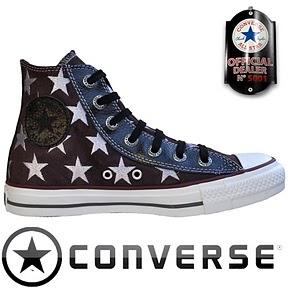 Converse All Star Chuck Taylor Winter Chucks 117371 Black Braun White Leder Sterne