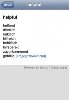dict.cc: das schnelle offline Deutsch  Englisch Wörterbuch