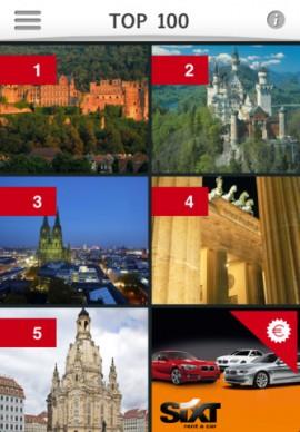 TOP 100 – Deutschlands beliebteste Sehenswürdigkeiten auf dem iPhone