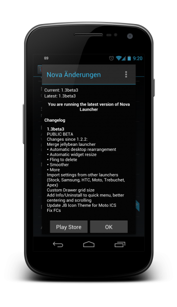 Nova Launcher Beta für Android basiert jetzt auf Android 4.1