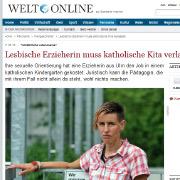DIe Homo-Provokateurin Tanja Junginger auf 'welt.de'.