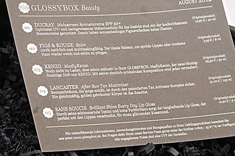 Eingetroffen meine erste GlossyBox August 2012 - was ist drin?