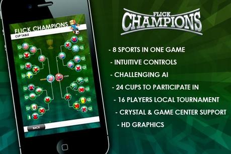Flick Champions HD – 8 coole Sportspiele in einer App