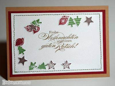 Schüttel-Weihnachtskarte mit Stampin Up